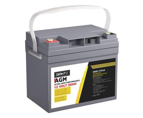 Giantz 12V 50Ah AGM Deep Cycle Battery Marine Sealed Power Solar 4WD Camping