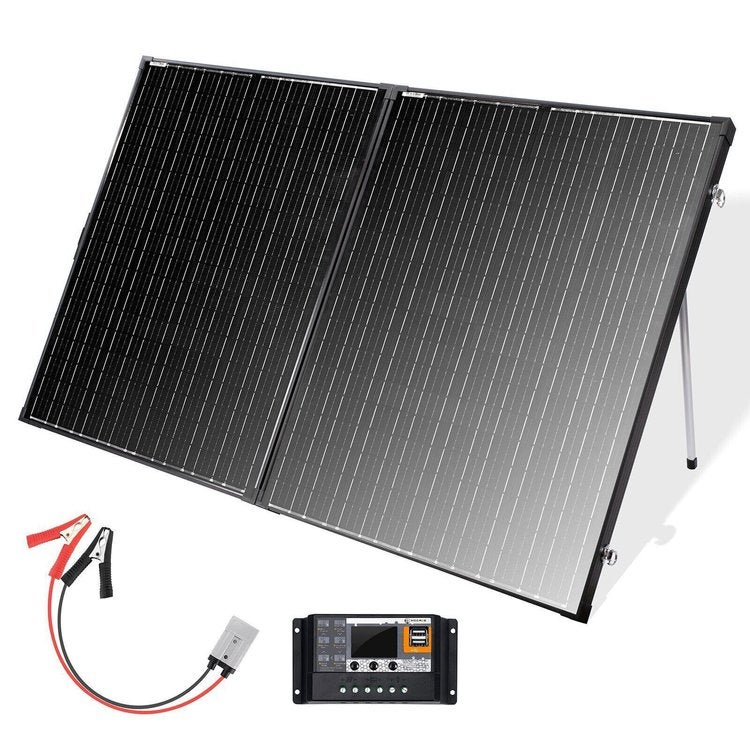 350W 12V Mono Shingled Folding Camping Solar Panel With Regulator