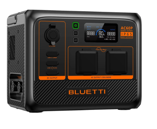 BLUETTI AC60P Portable Power Station | 600W 504Wh