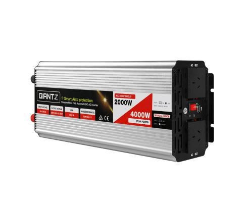 Giantz Power Inverter 2000W or 4000W Pure Sine Wave 12V-240V Camping Boat Caravan