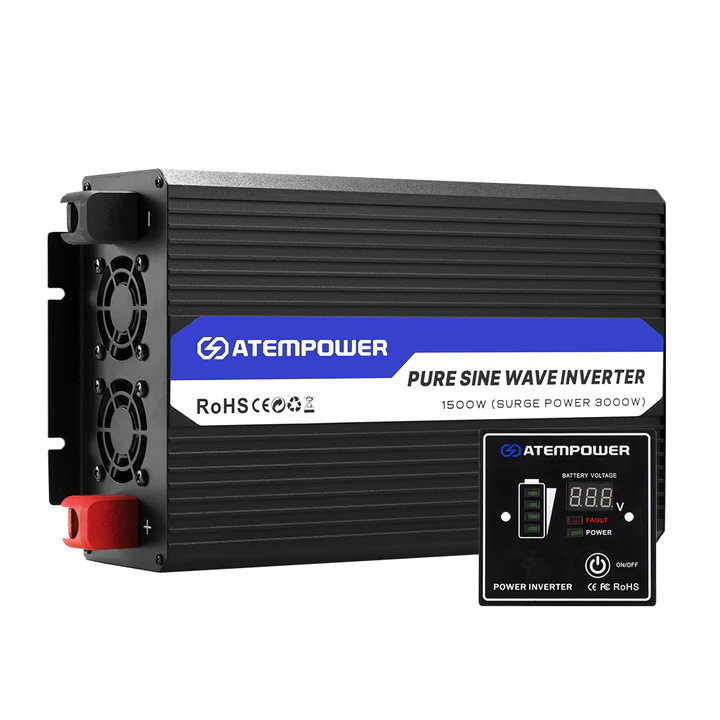 ATEM POWER 1500W/3000W 12V to 240V Pure Sine Wave Power Inverter