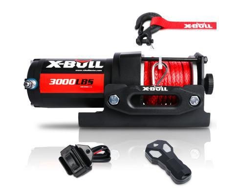 X-BULL Electric Winch 12V Wireless 3000lbs/1360kg Synthetic Rope BOAT ATV 4WD