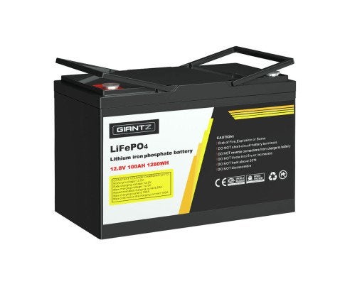 Giantz Lithium Iron Battery 100AH 12V LiFePO4 Deep Cycle Battery 4WD Camping