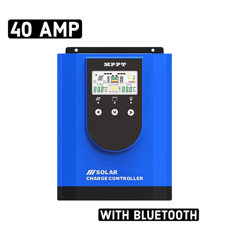 40A (12V 24V 36V 48V) MPPT Solar Charge Controller With Bluetooth