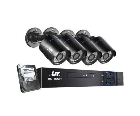 UL-tech CCTV Security System 8CH DVR 4 Cameras 1TB Hard Drive
