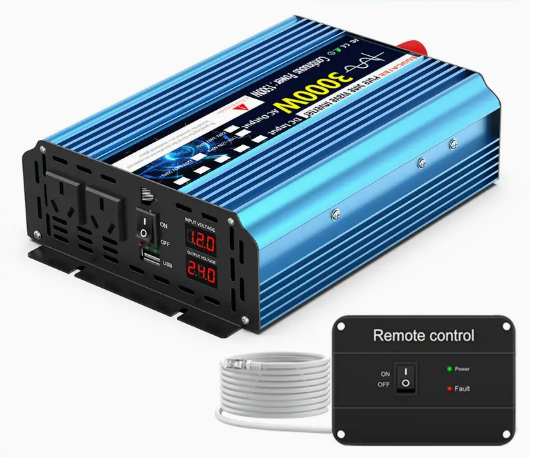 Sinusoidal 3000W Pure Sine Wave Power Inverter DC 12V To AC 240V Caravan RV