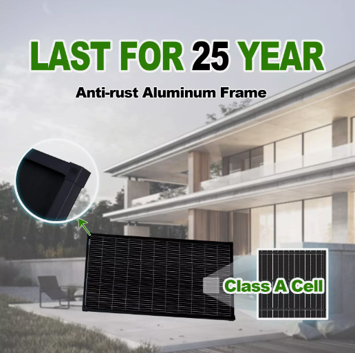 350W 12V Fixed Shingled Mono Solar Panel Caravan Camping RV