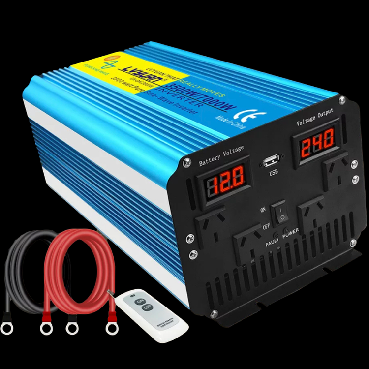 3500W 7000W Pure Sine Wave Power Inverter DC 12V to AC 240V