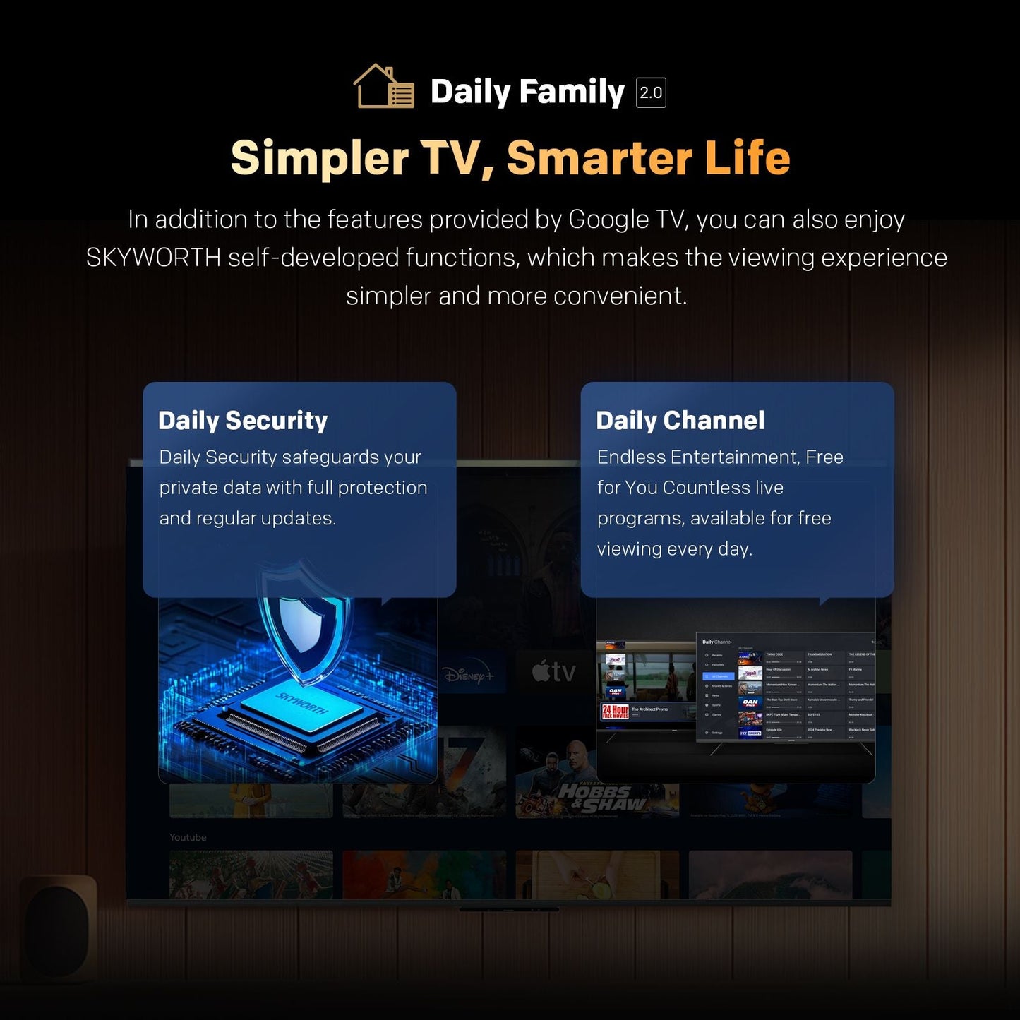 Skyworth 55-inch Q6600H 4K QLED+ Smart Google TV