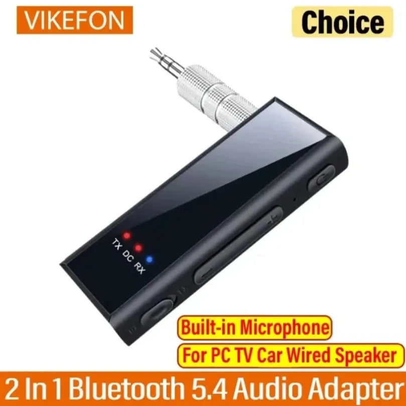 Bluetooth 5.4 audio transmitter and receiver with 3.5mm connector – feature overview