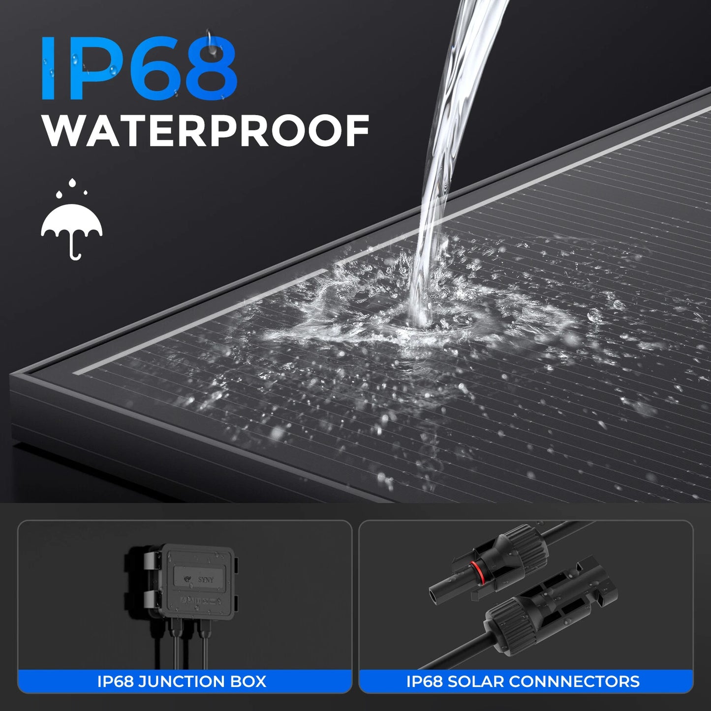 8 × 500W 12V Mono Shingled Fixed Solar Panel Bundle