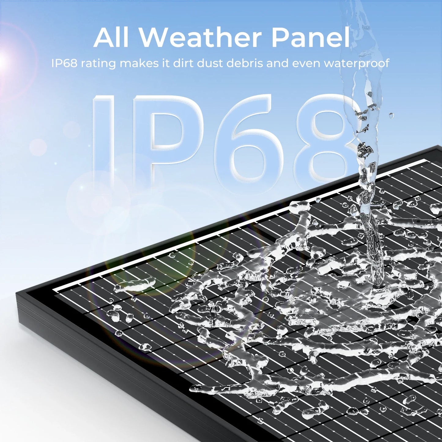 4 × 300W 12V Fixed Monocrystalline Shingled Solar Panel Bundle