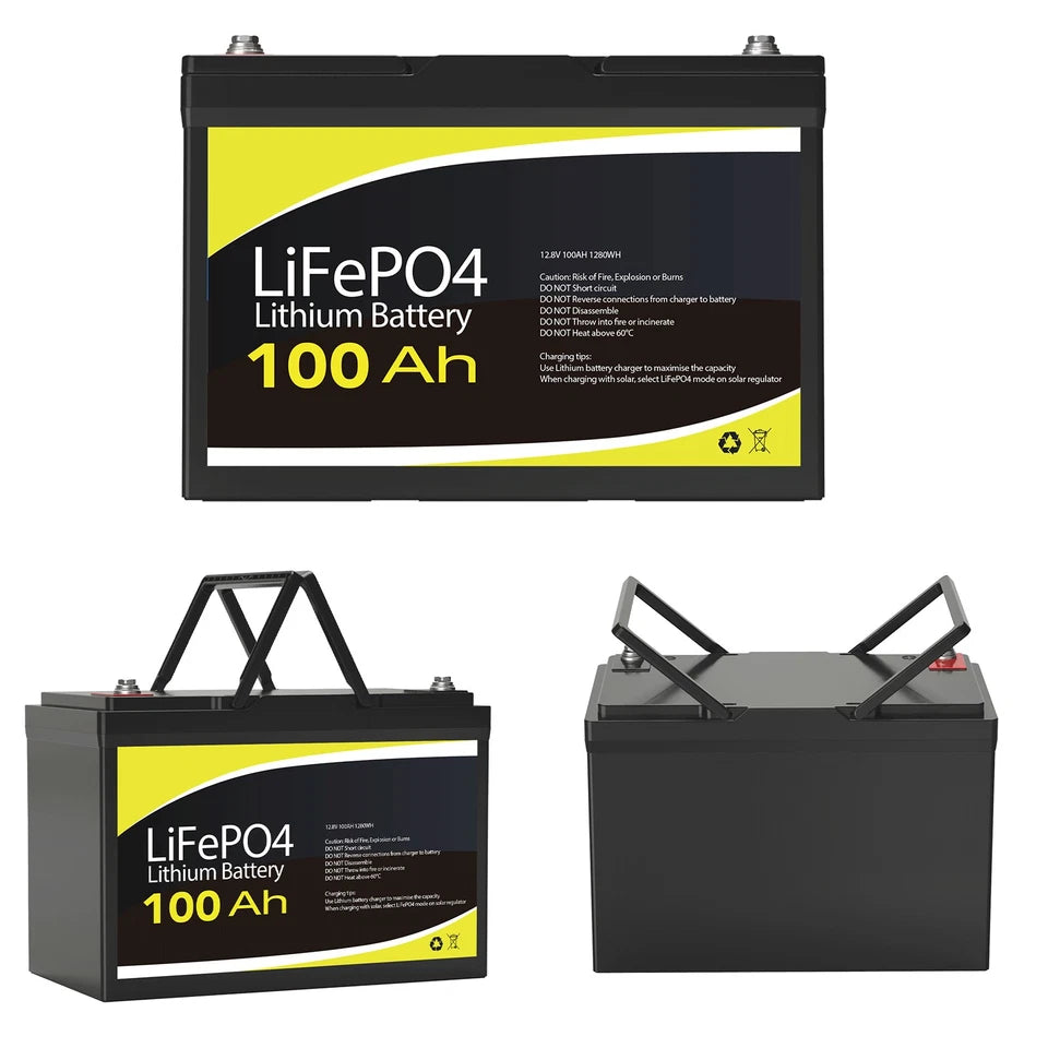 600W 12V Caravan Solar Panel Kit + 100Ah LiFePO₄ Battery – Complete Off-Grid Power System