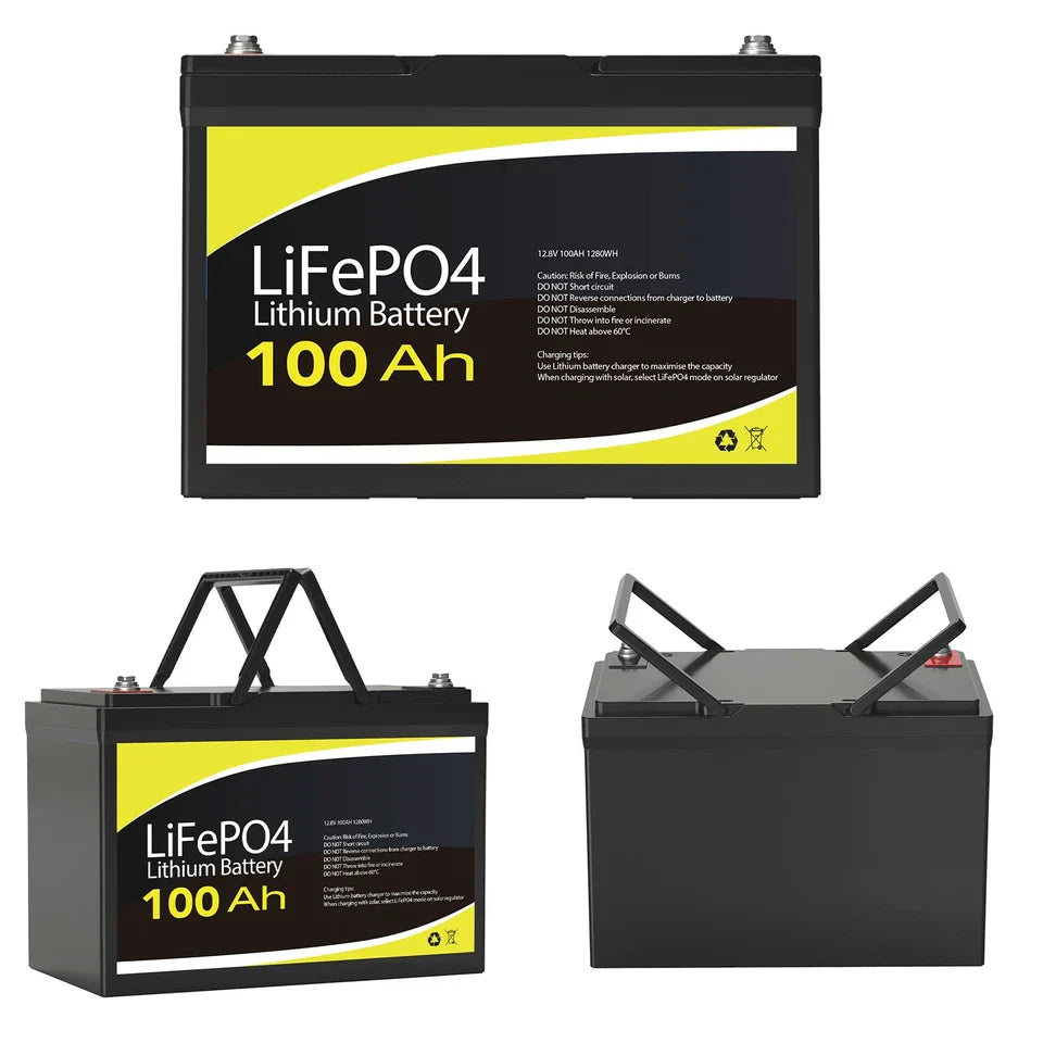 600W 12V Caravan Solar Panel Kit + 100Ah LiFePO₄ Battery – Complete Off-Grid Power System