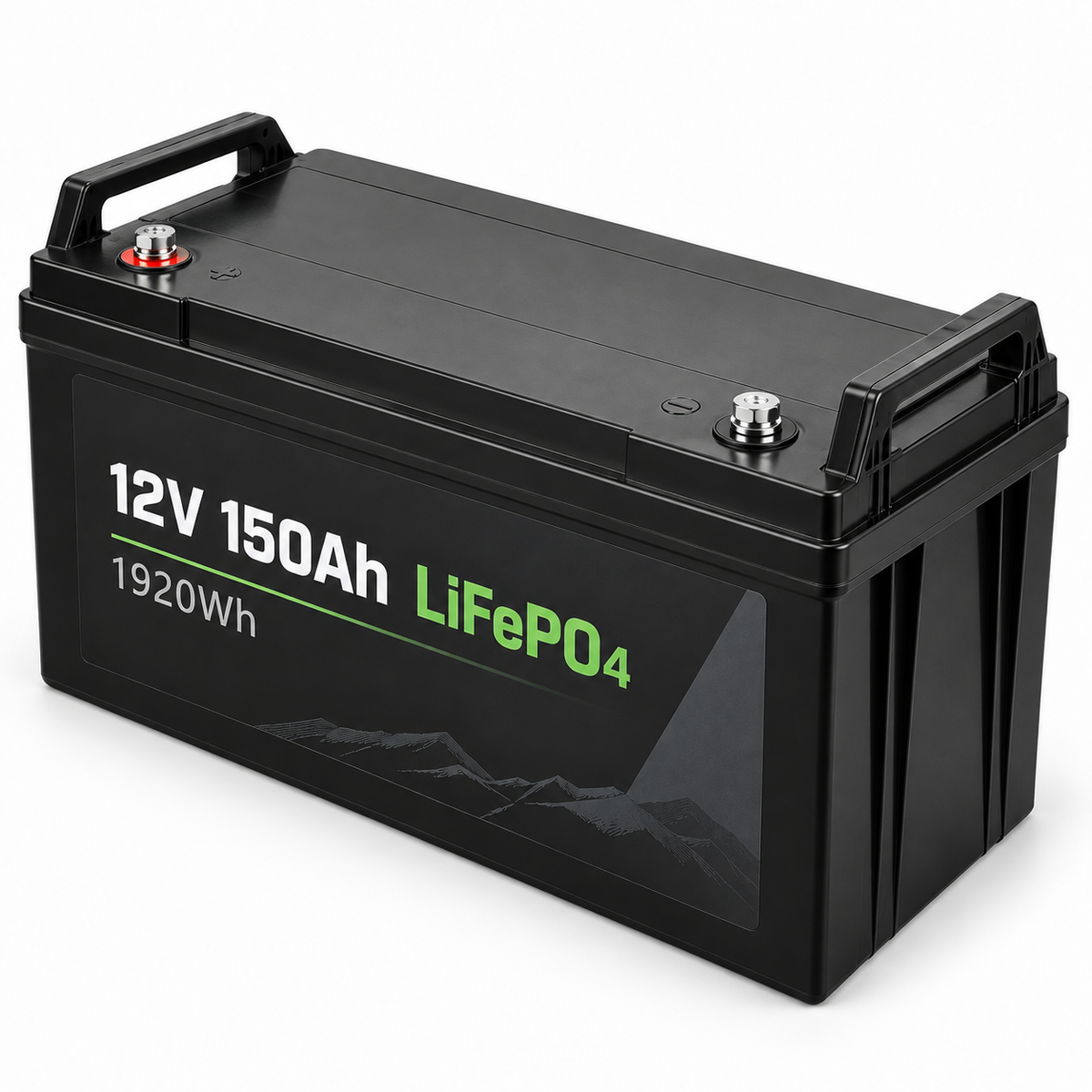 150Ah 12V LiFePO4 lithium battery 1920Wh front view