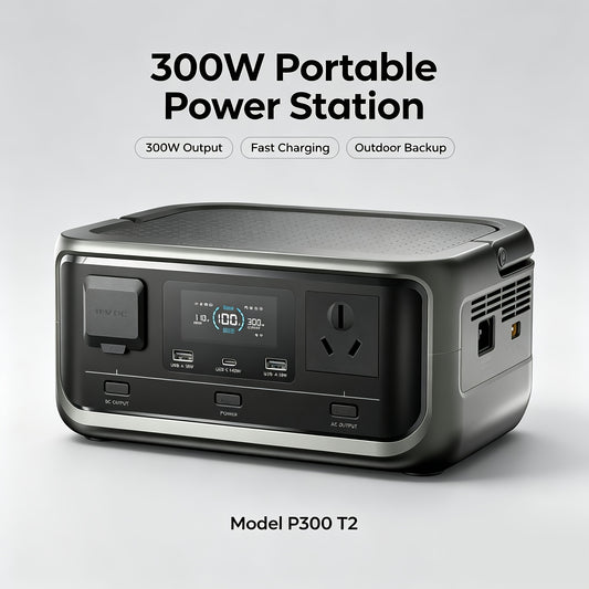 300W 256Wh LiFePO4 portable power station for camping and backup power