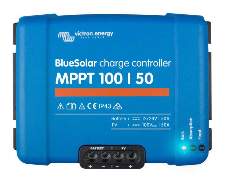 Victron BlueSolar MPPT 100/50 50A solar charge controller included in 500W lithium kit