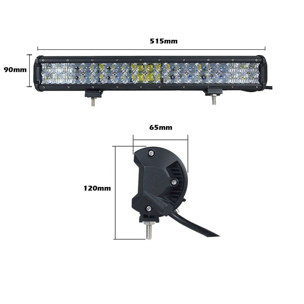 20-Inch OSRAM 126W 5D LED Light Bar Combo Beam | 4WD – product view 2