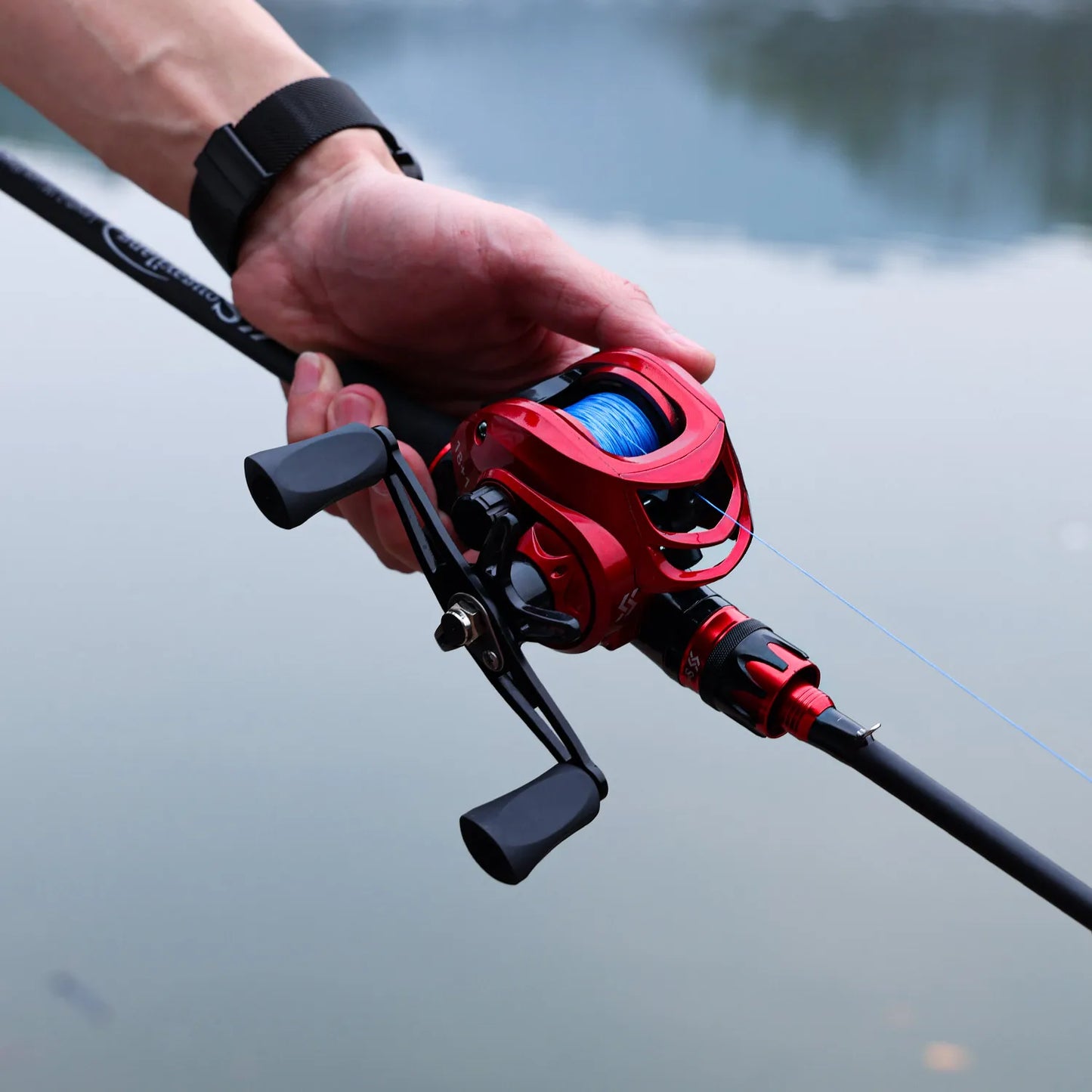 Sougayilang Bait Casting Fishing Rod 2.1m UltraLight Carbon Fiber Rod Pole 4 Section with EVA Handle