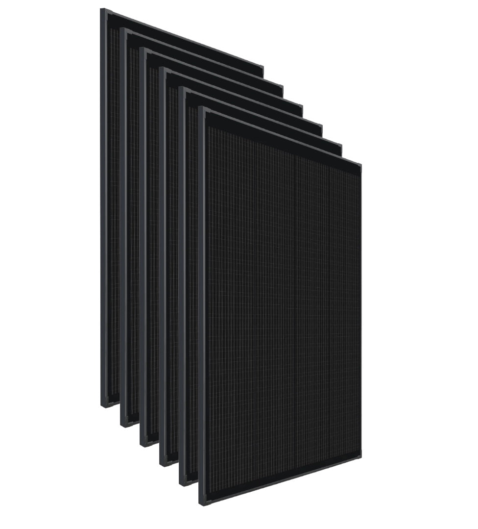 6 × 500W 12V Mono Shingled Fixed Solar Panel Bundle