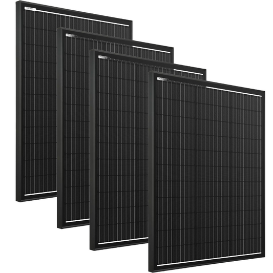 4 × 300W 12V Fixed Monocrystalline Shingled Solar Panel Bundle