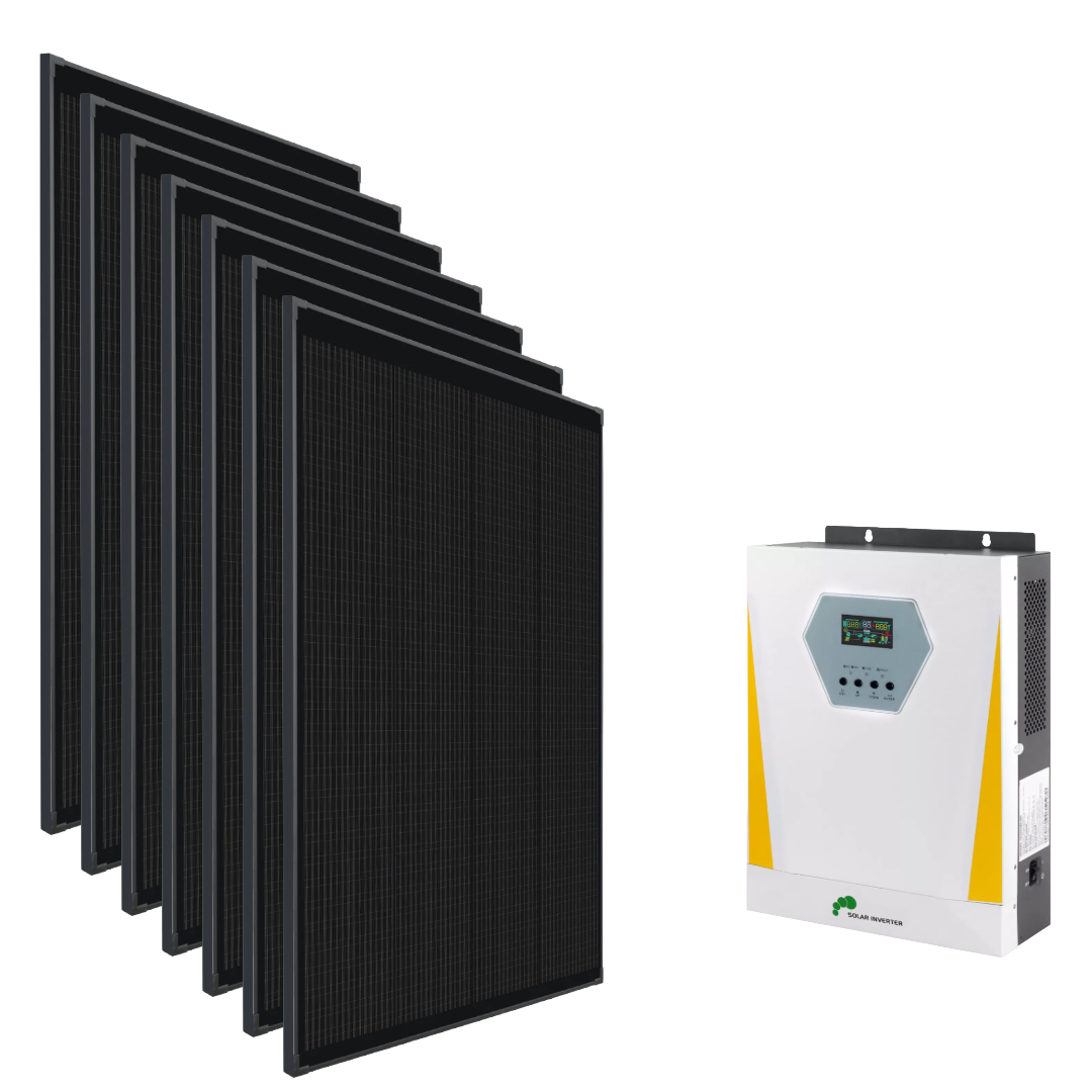 6 × 500 W 12 V Mono-Shingled Fixed Solar Panels + 5 kW Hybrid Inverter Bundle