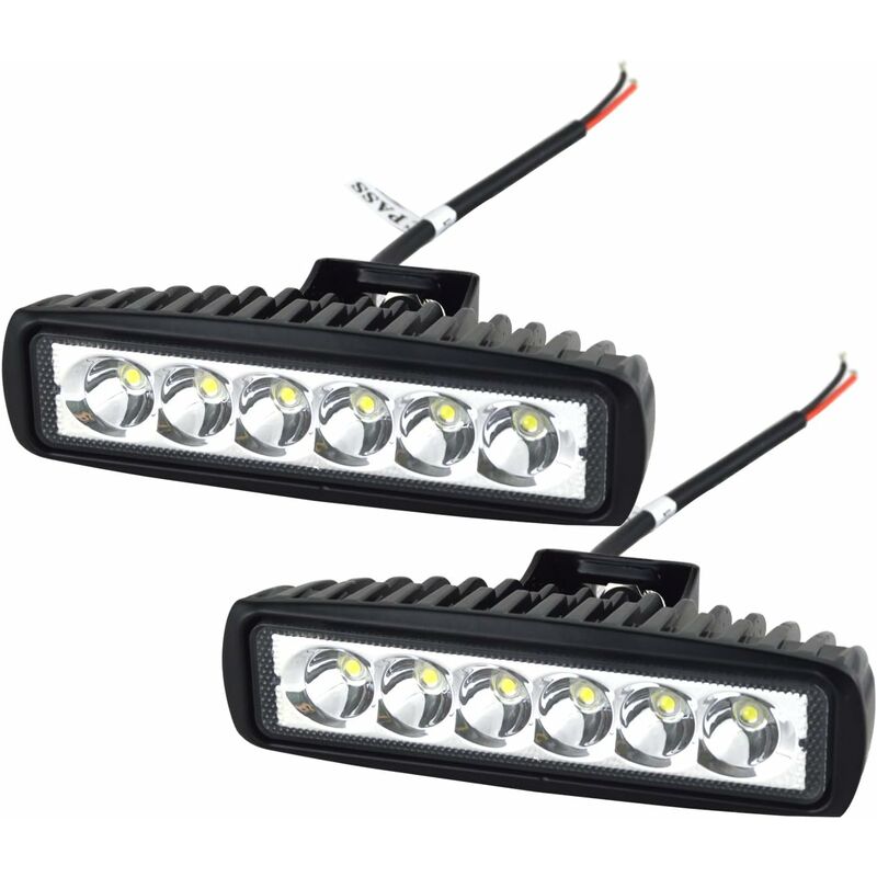 Pair 6-Inch 18W LED Spot Work Lights | 4WD & Truck – product image