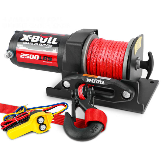 X-BULL 2500lb 12V Electric Winch with Synthetic Rope | ATV & Boat – product image