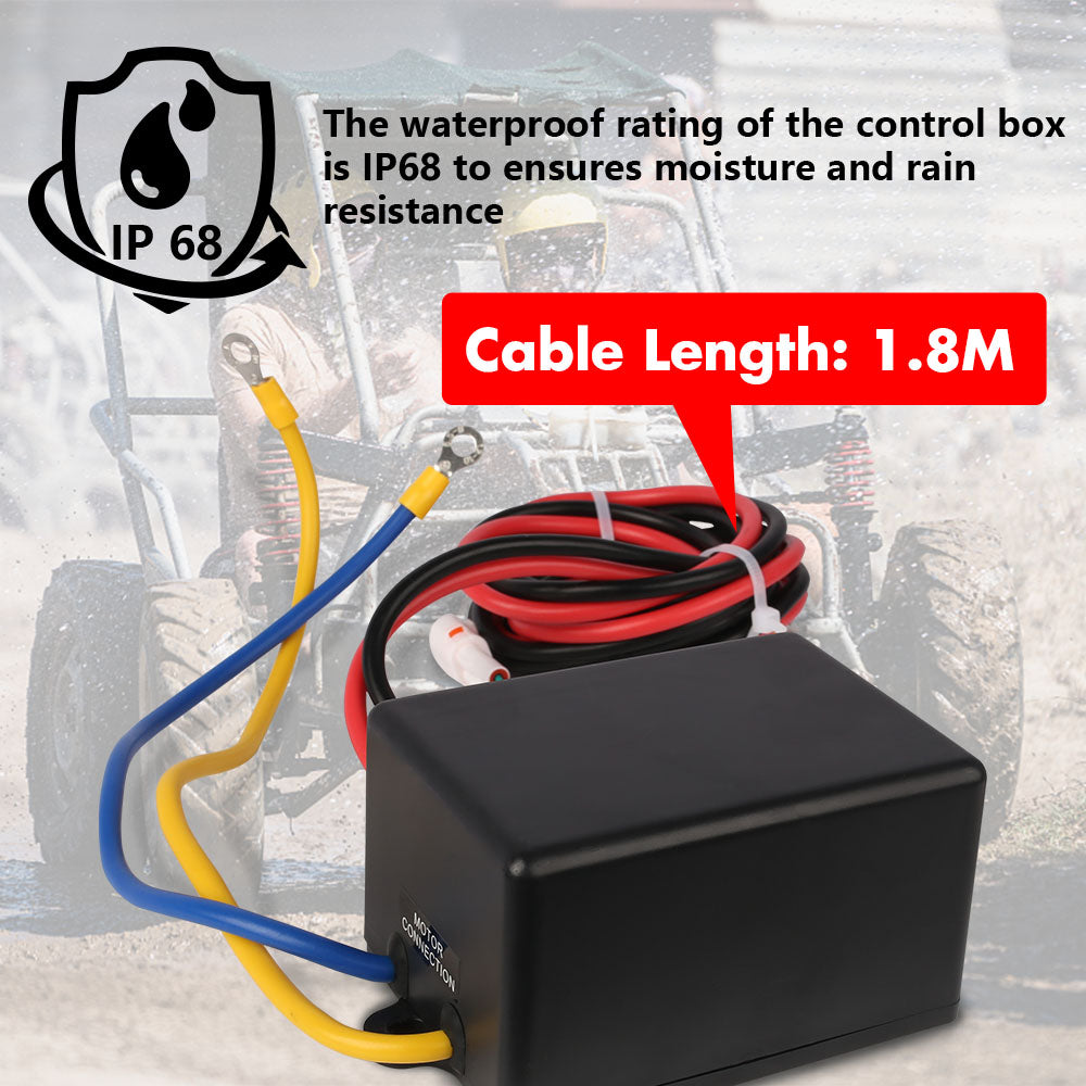 ZESUPER 4500lb 12V Electric Winch with Synthetic Rope | 4WD – product view 7