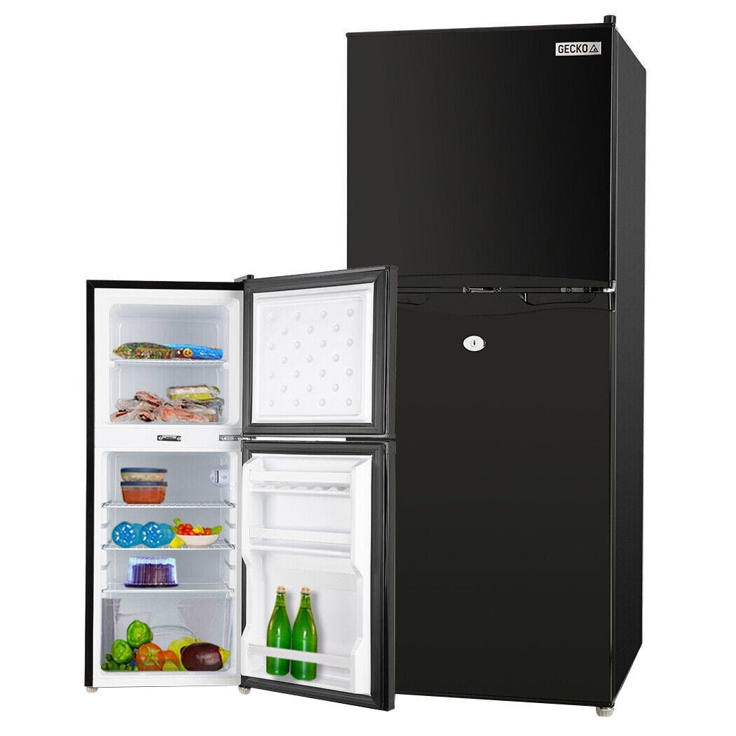 GECKO 125L Portable Upright Fridge, 12V/24V for Motorhome, Caravan, Black