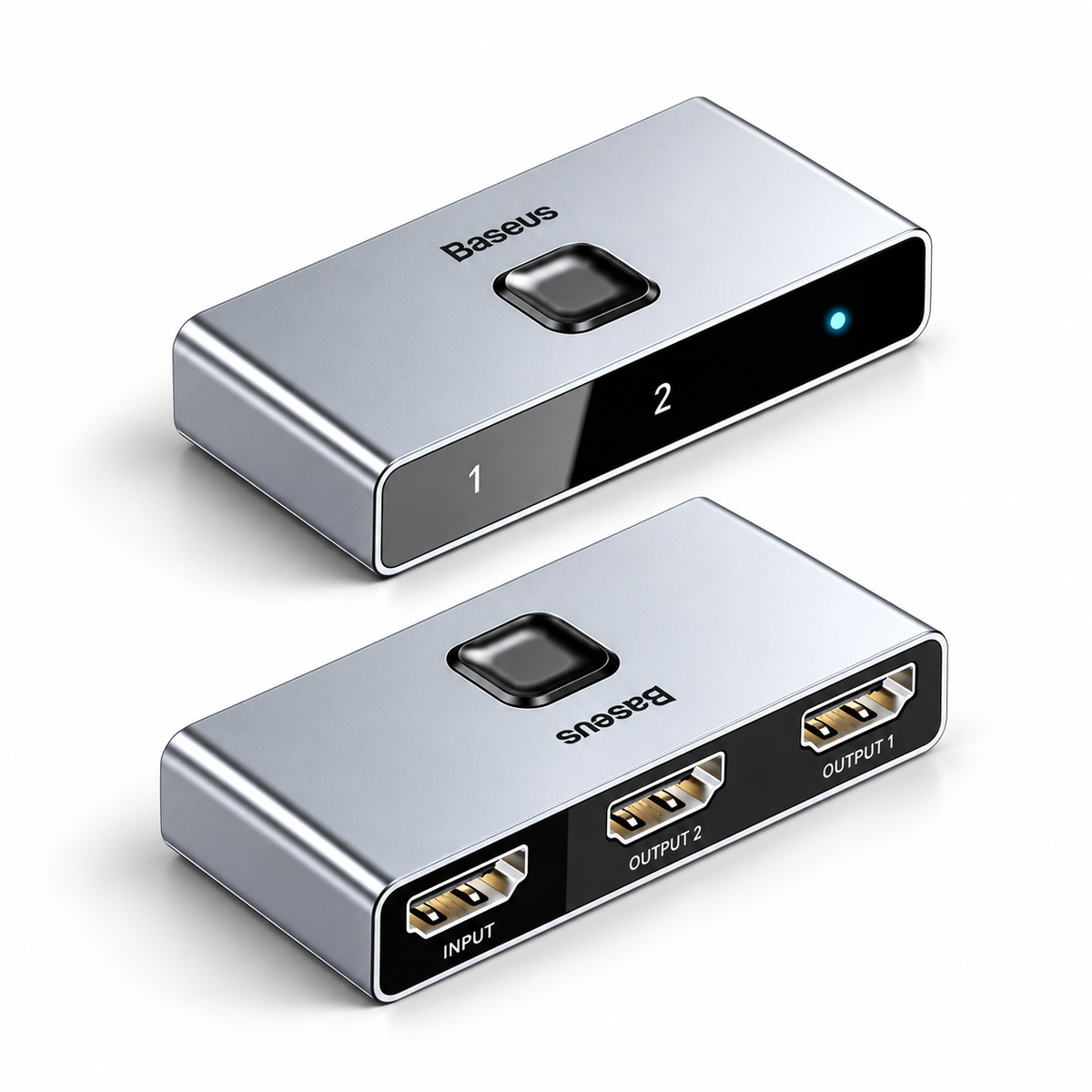 Baseus bidirectional 4K 60Hz HDMI switch with two selectable ports