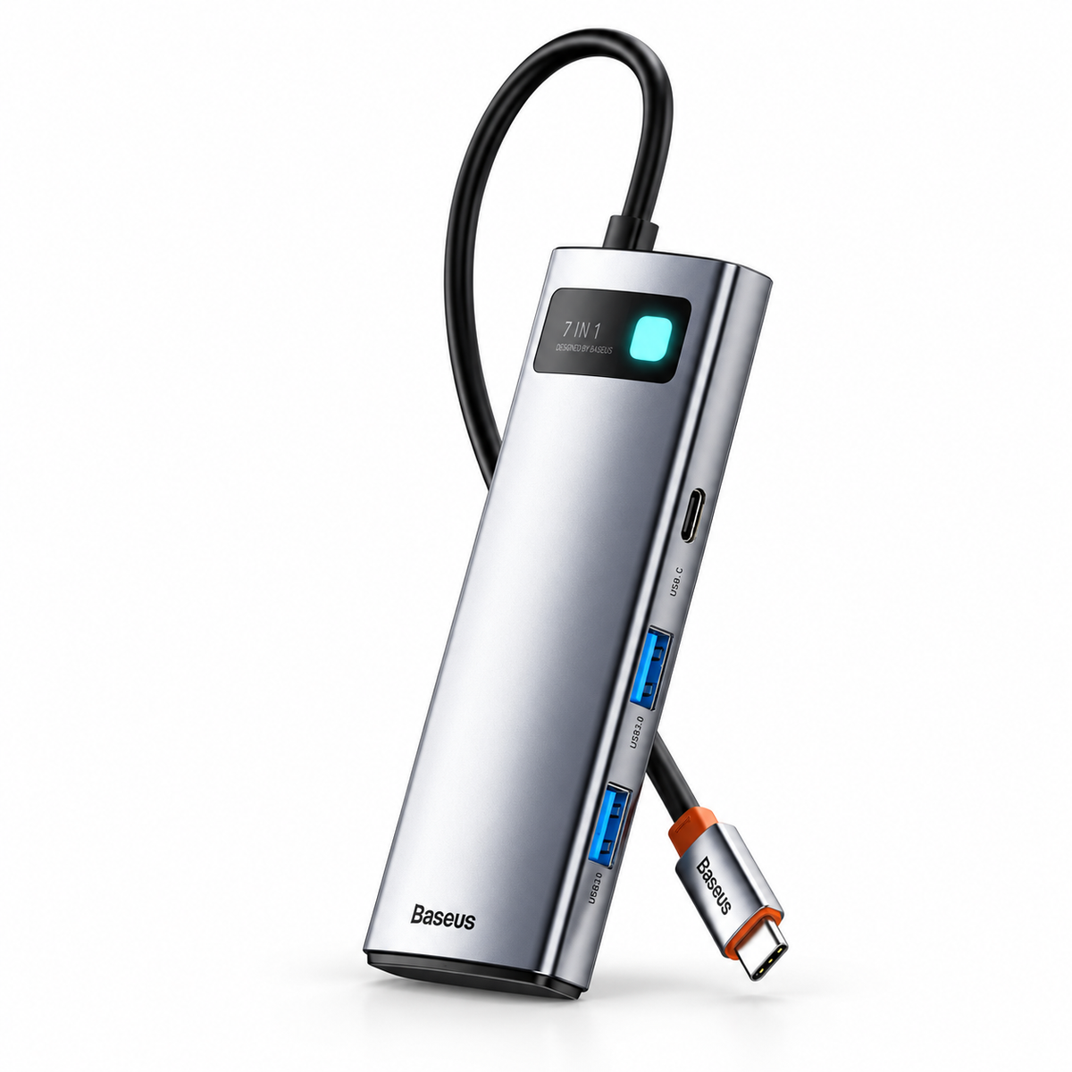 Baseus 7-in-1 USB-C hub with 4K 60Hz HDMI, USB 3.0, PD and card reader