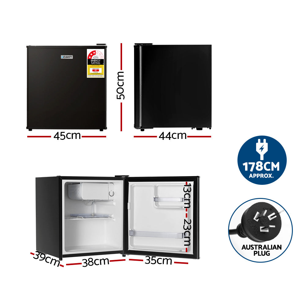 Devanti 48L Bar Fridge Black - additional product photo
