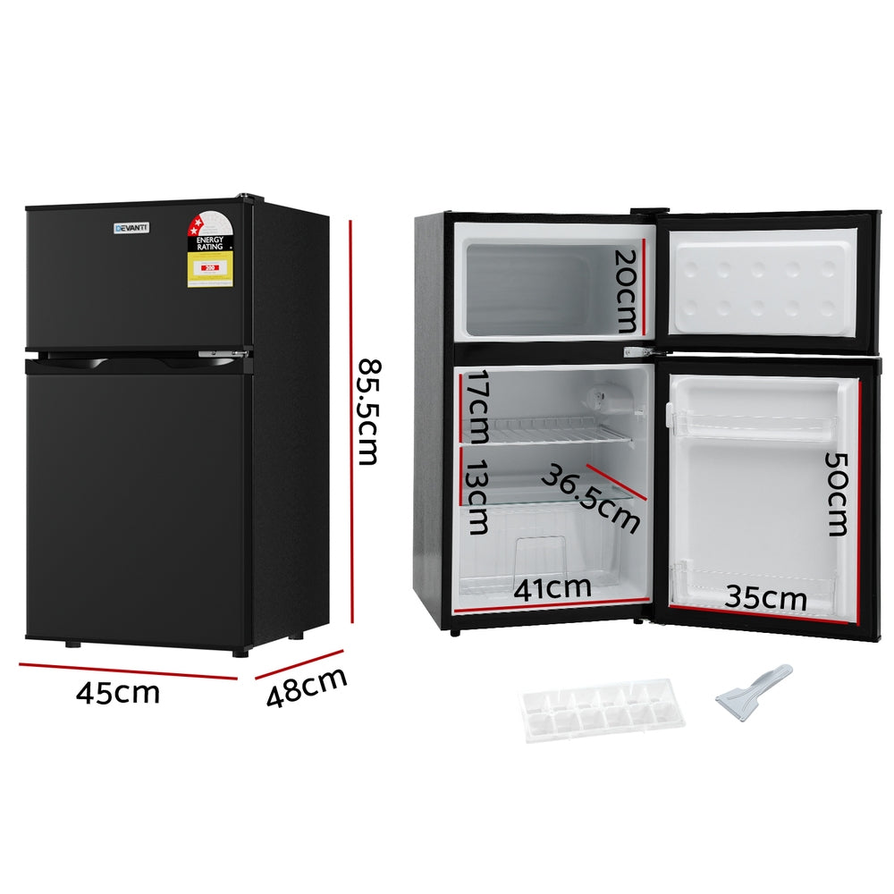 Devanti 85L Bar Fridge Mini Freezer Refrigerator Black - additional product photo