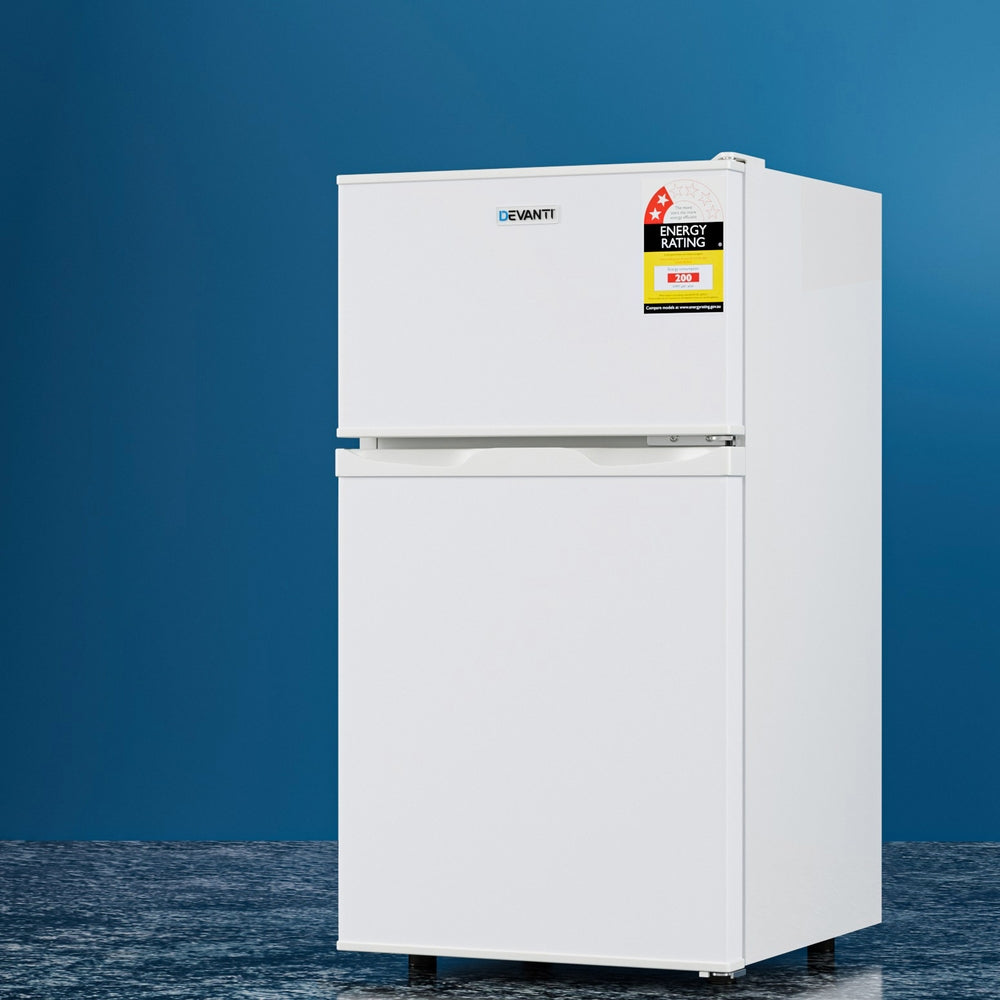 Devanti 85L Bar Fridge Mini Freezer Refrigerator White - product photo