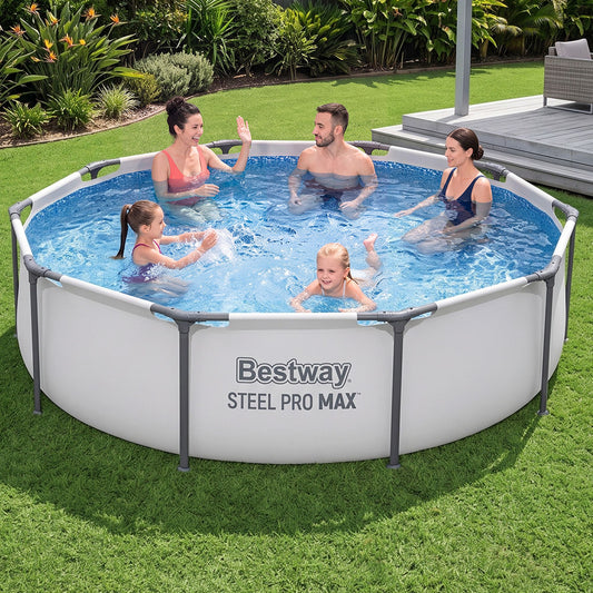 Bestway Steel Pro MAX 3.05m Round Pool with Filter Pump – White