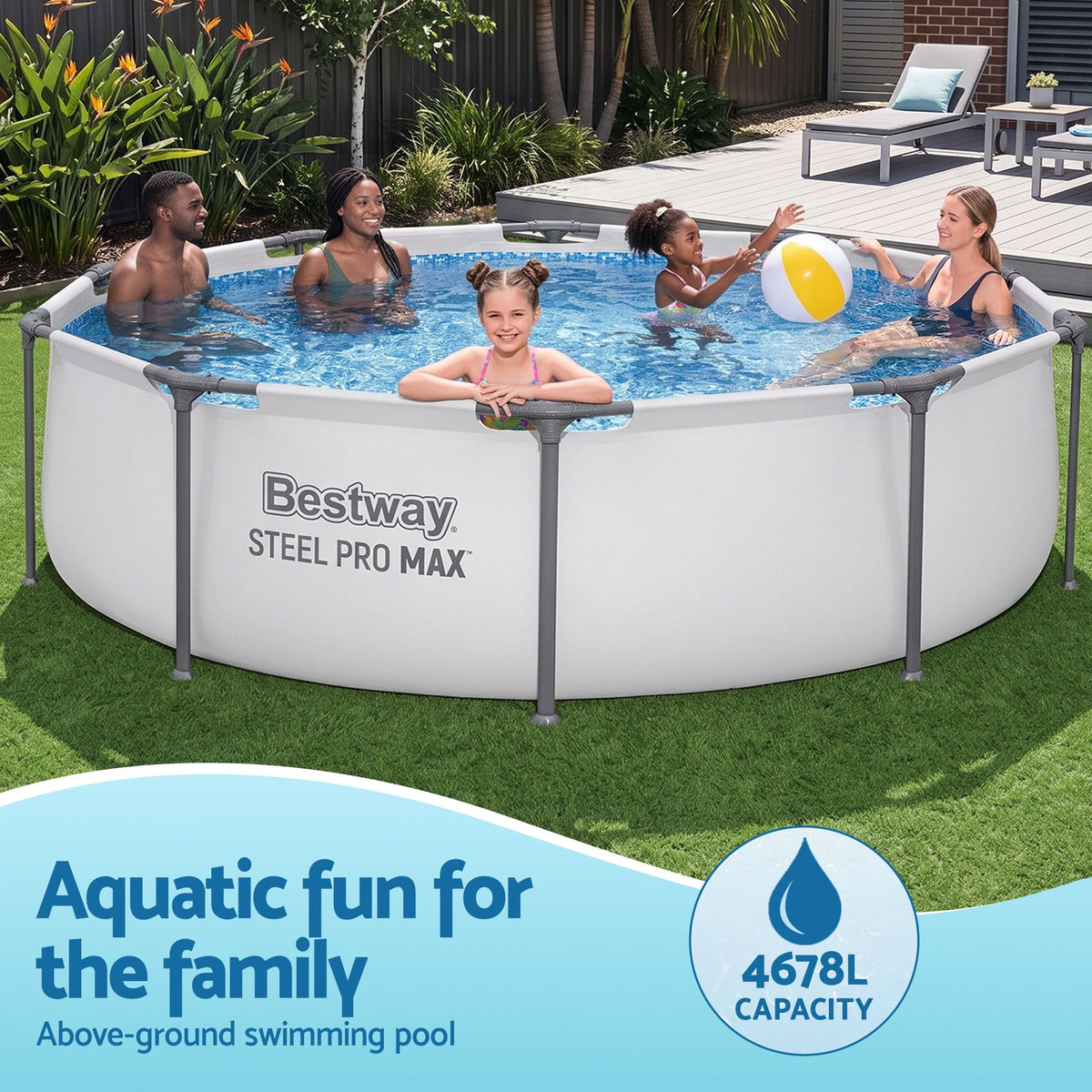 Bestway Steel Pro MAX 3.05m Round Pool with Filter Pump – White – product image 5