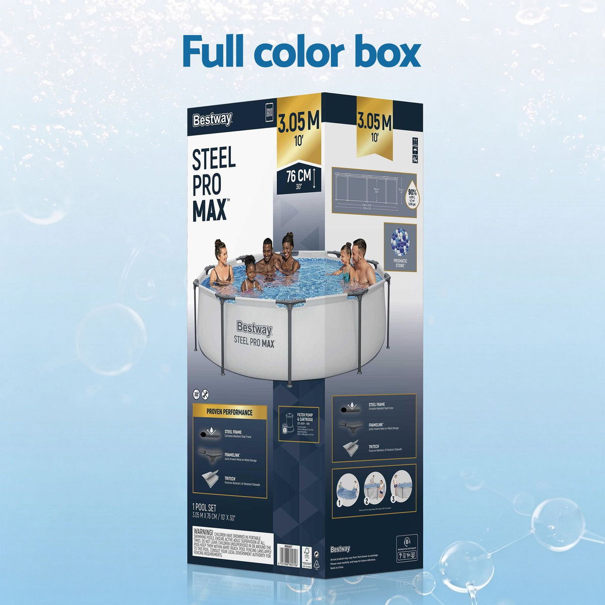 Bestway Steel Pro MAX 3.05m Round Pool with Filter Pump – White – product image 10