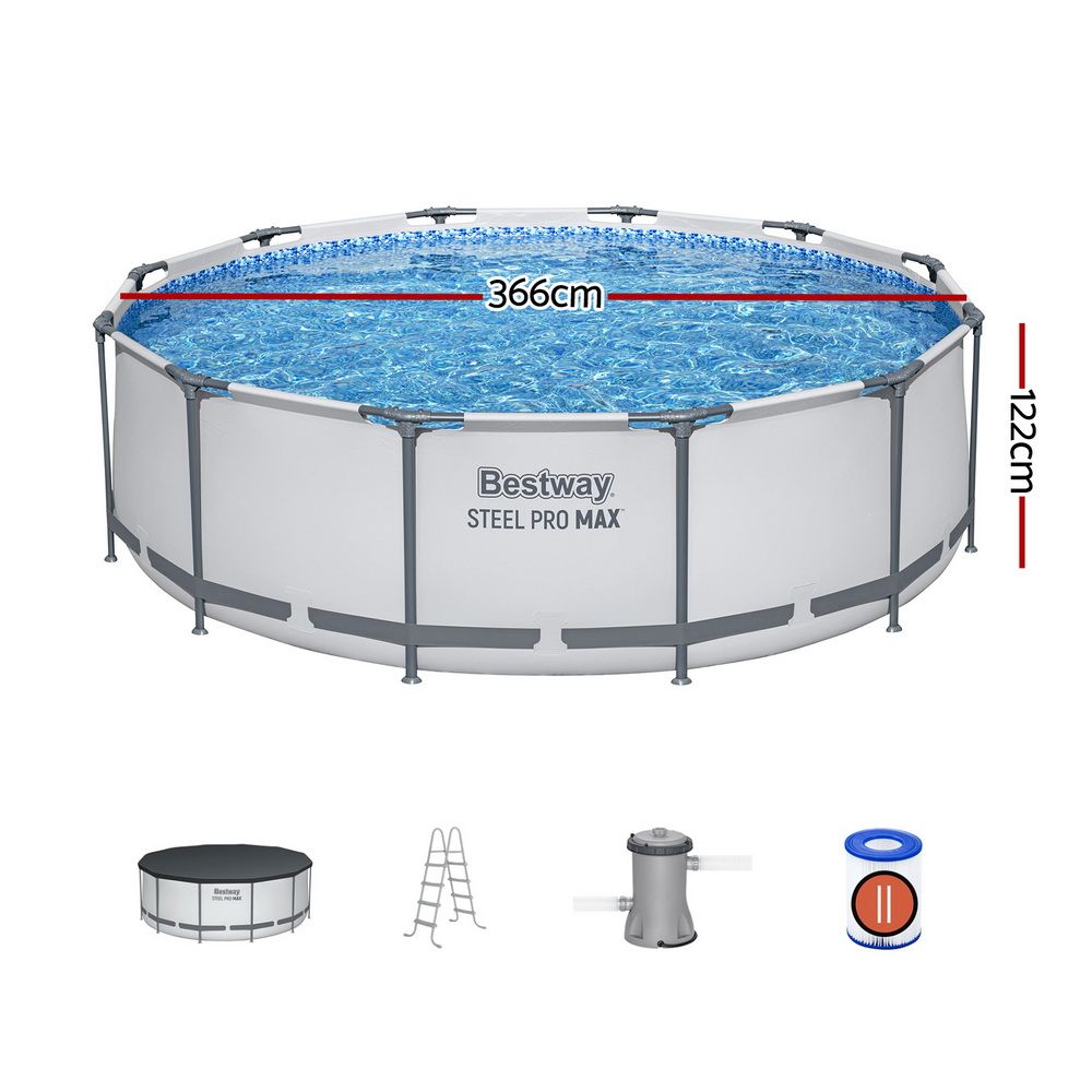 Bestway Steel Pro MAX 3.66m Pool Set with Pump, Ladder & Cover – product image 2