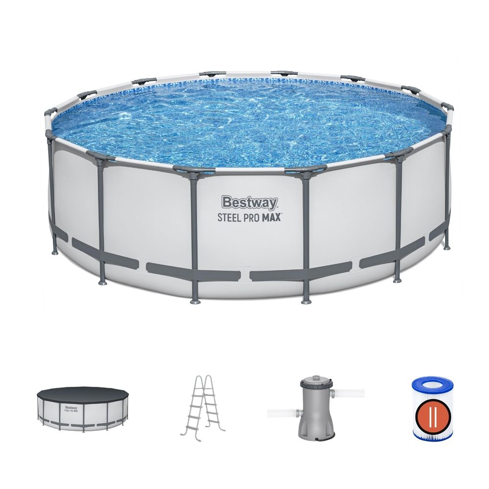 Bestway Steel Pro MAX 4.27m Pool Set with Pump, Ladder & Cover