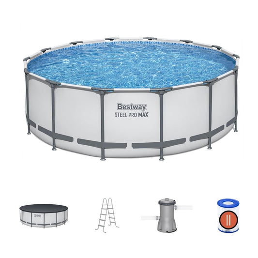 Bestway Steel Pro MAX 4.27m Pool Set with Pump, Ladder & Cover