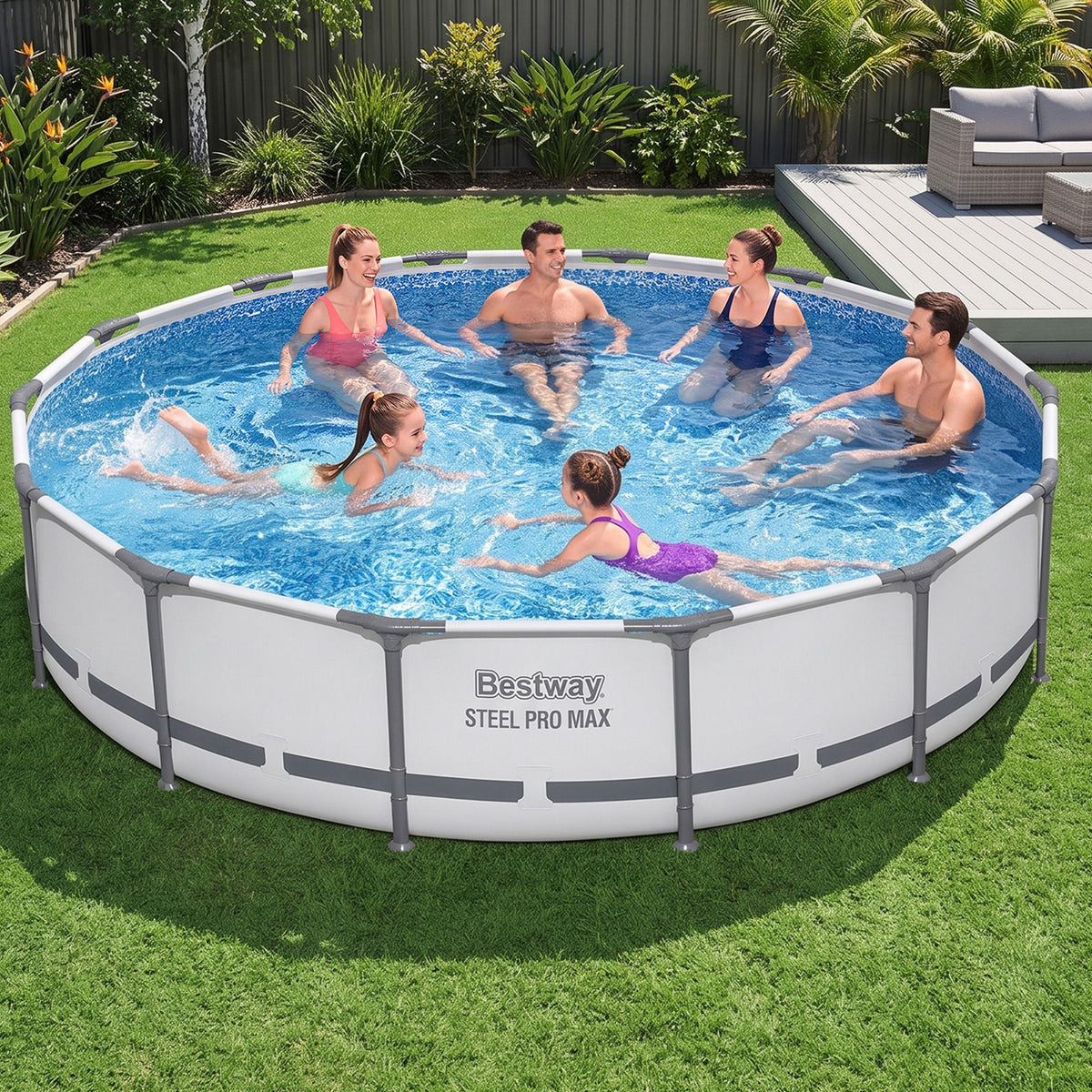 Bestway Steel Pro MAX 4.27m Round Pool with Filter Pump – White