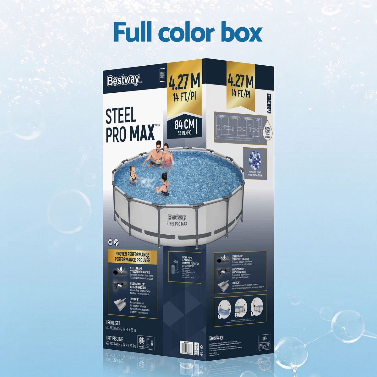 Bestway Steel Pro MAX 4.27m Round Pool with Filter Pump – White – product image 10
