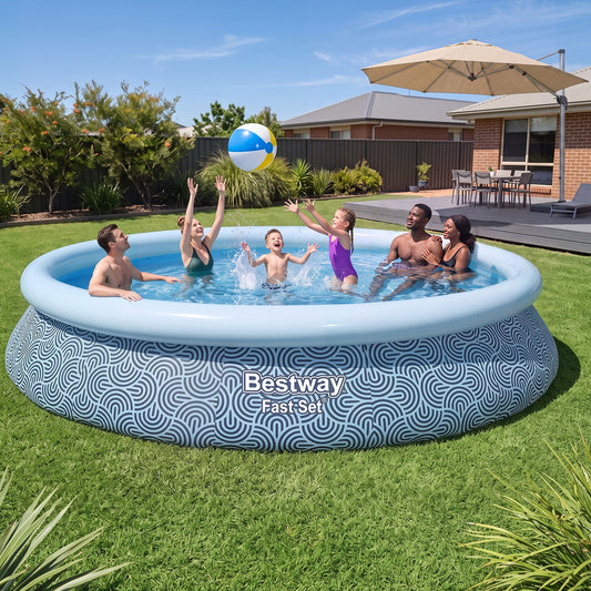 Bestway Fast Set 4.57m Inflatable Pool with Filter Pump 9,677L