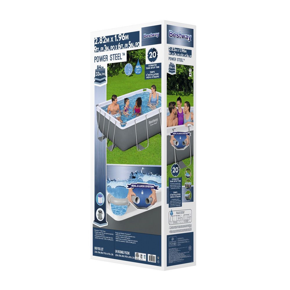 Bestway Power Steel 2.82m x 1.96m Pool with Filter Pump 3,662L – product image 3