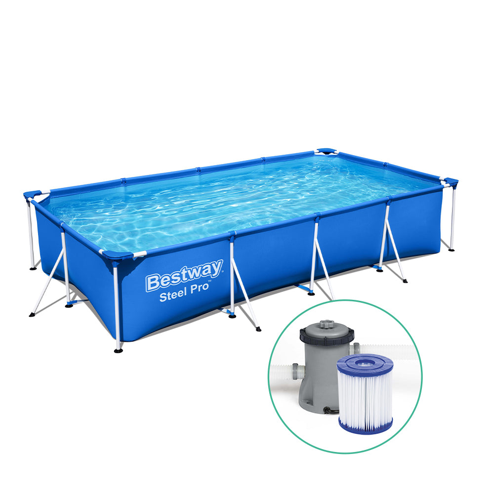 Bestway Steel Pro 4.00m x 2.11m Pool with Filter Pump 5,700L