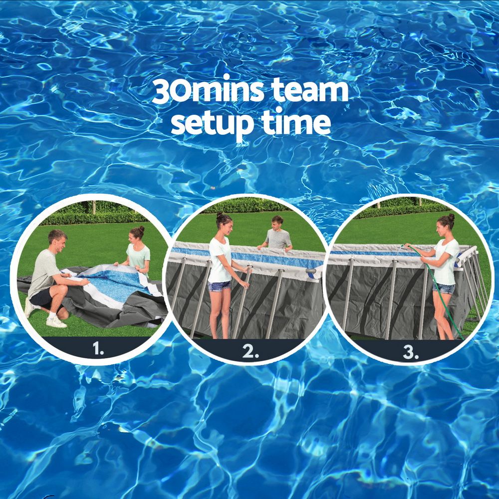 Bestway Power Steel 6.40m Pool Set with Sand Filter, Ladder & Cover – product image 6