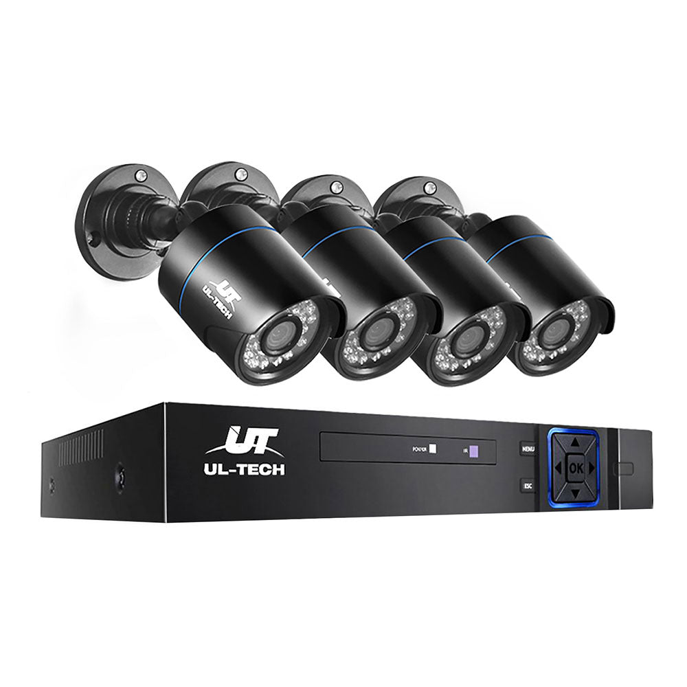 UL-TECH 1080P Security Camera System 4CH DVR with 4 CCTV Bullet Cameras - product photo