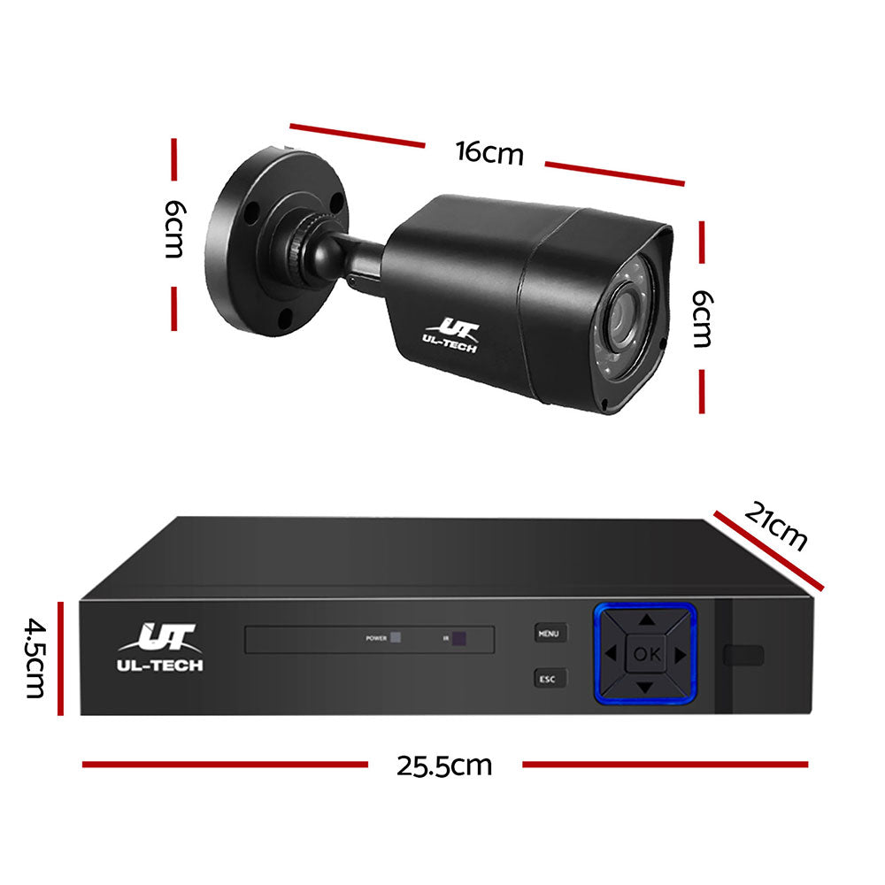 UL-TECH 1080P Security Camera System 4CH DVR with 4 CCTV Square Cameras - additional product photo