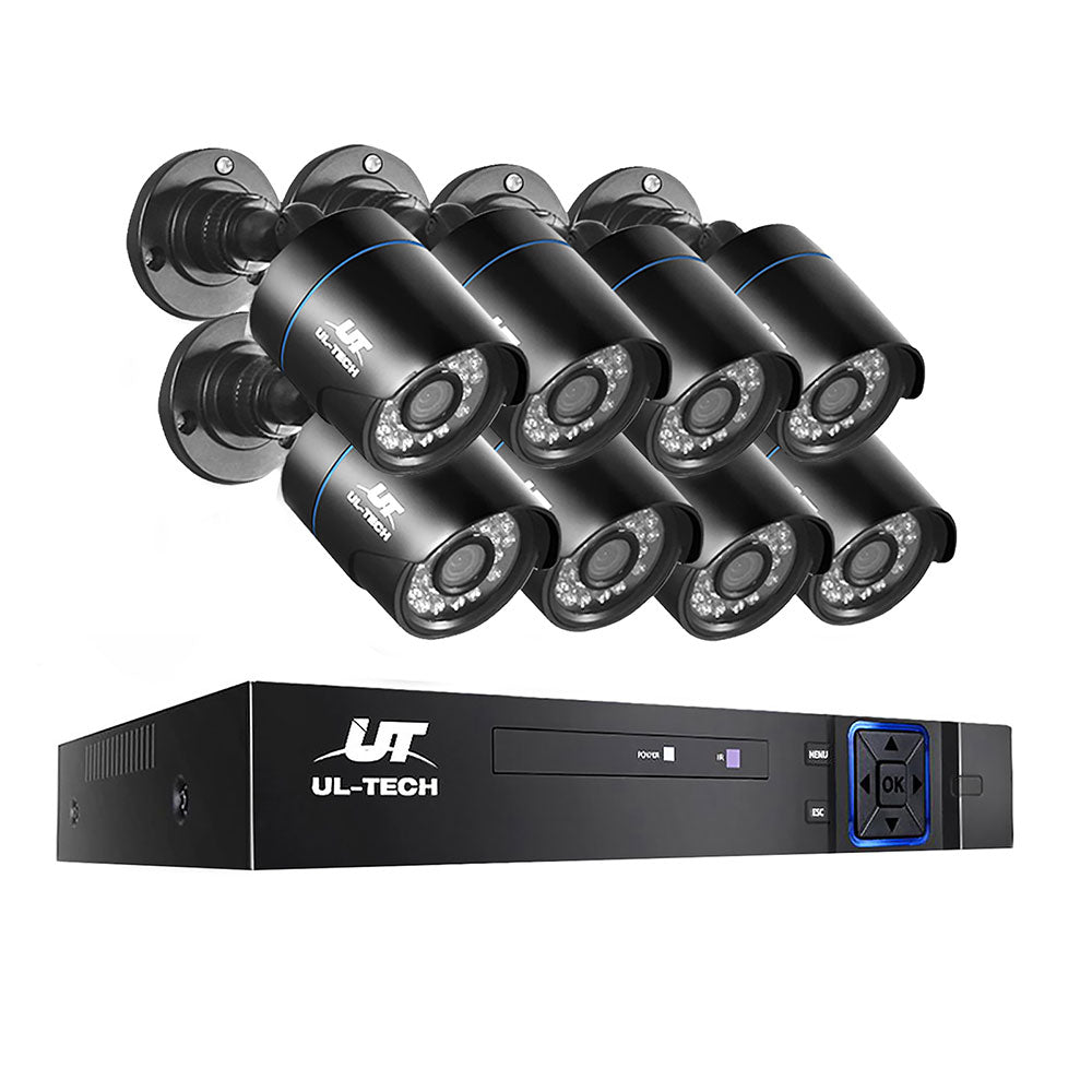 UL-TECH 1080P Security Camera System 8CH DVR with 8 CCTV Bullet Cameras - product photo